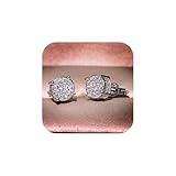 clearance of sales today deals prime, Women Synthetic Diamond Earrings, 18K White Gold Plated Round...