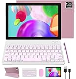 Android Tablet 2 in 1 Tablets 10 Inch Tablet with Keyboard Mouse Case Stylus Android 14 Tableta...