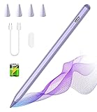 Apple Pencil for iPad Air 5/4/3rd & iPad Pro 11/12.9 Inch, Purple with Palm Rejection & Tilt...