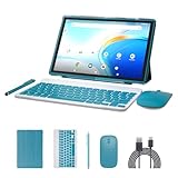 NOVOJOY 2 in 1 Tablet 10 Inch Android 14 OS Tableta, Tablets with Keyboard, Mouse, Case, Stylus,...