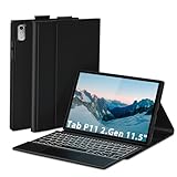 DoohowCase Backlit Keyboard Case Touch for Lenovo Tab P11 (2nd Gen) 11.5' 2023 (TB350FU), Bluetooth...
