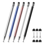 Stylus (5 Pcs), 2-in-1 Stylus Pen for Touch Screen, High Precision and Sensitivity, Suitable for...