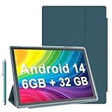 10 Inch Tablet Android 14 Tablets With Case Stylus 6GB RAM+32GB ROM Support 1024GB Expand, 6000mah...