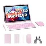 RUIQIAI Android 15 Tableta, 2 in 1 Tablet 10 Inch with Keyboard Case, 8GB+32GB ROM/1TB, Quad Core,...