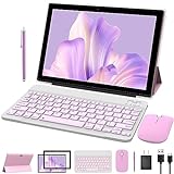 2 in 1 Tablet 10 Inch Android 12 OS Tableta, Tablets with Keyboard, Mouse, Case, Stylus, Tempered...
